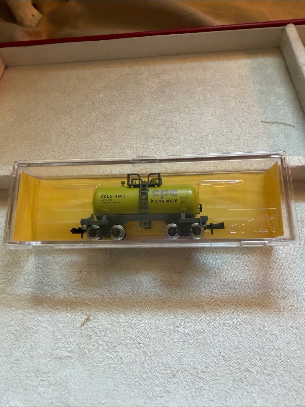 Atlas N Scale "Beer Can" Tank Car, Corn Products specifically model number 3246.